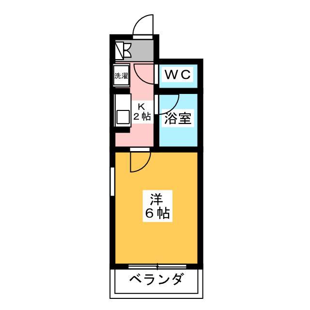 グランドパレス(1K/2階)の間取り写真