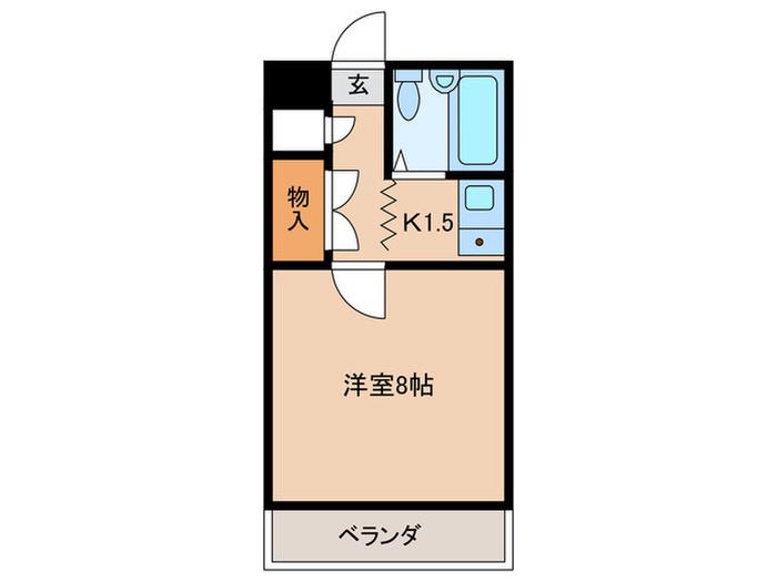 フォレストーン88(1K/3階)の間取り写真