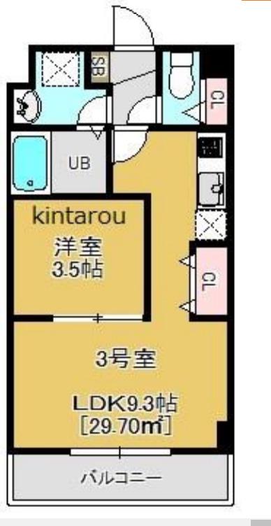MAXIMUSIII 303(1LDK/3階)の間取り写真