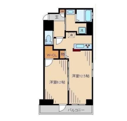 ベルティーセ新宿(1LDK/6階)の間取り写真