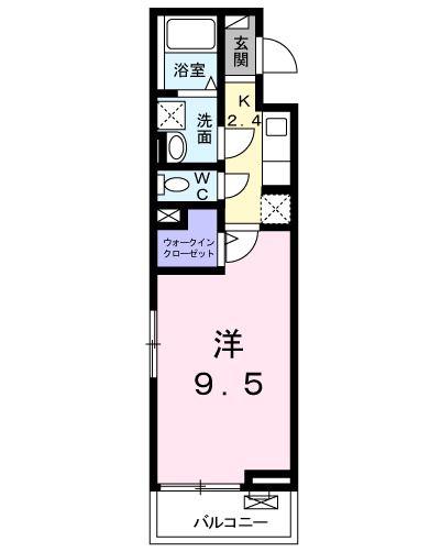 リーヌ並木I(1K/3階)の間取り写真
