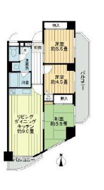 メイプルヒルズ滝野川(2LDK/4階)の間取り写真