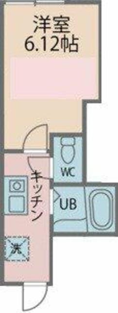 カインドネス京王堀之内(1K/1階)の間取り写真