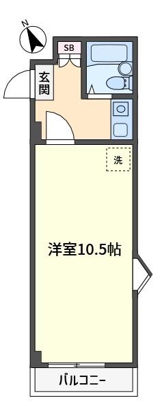伊勢佐木町ダイカンプラザシティ(1K/6階)の間取り写真