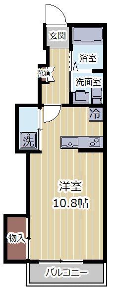 IIE SAINT-LOUIS I(1K/1階)の間取り写真