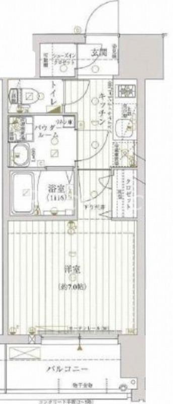 レジュールアッシュ京橋ファーストステージ(1K/11階)の間取り写真