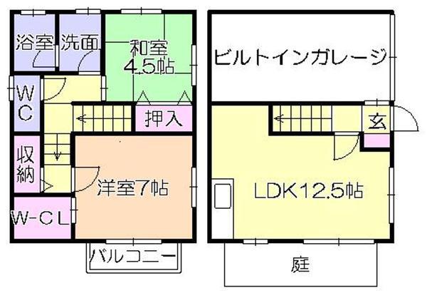 カーサLOV(2LDK/1階)の間取り写真