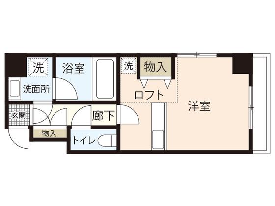 プロヴァンス宝町(ワンルーム/5階)の間取り写真