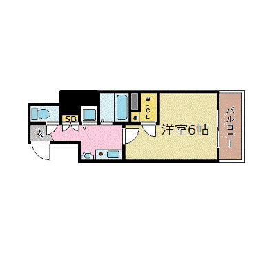 プレサンス泉セントマーク(1K/3階)の間取り写真