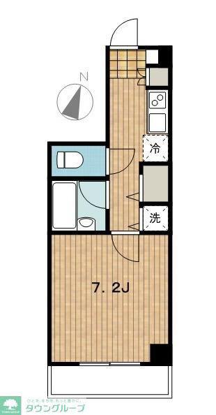JC西馬込(1K/4階)の間取り写真