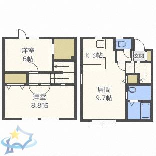 さくらそう(2LDK/2階)の間取り写真