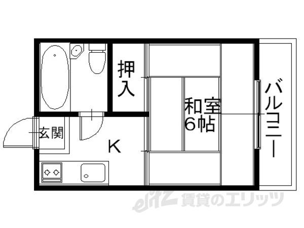 レジデンス松田(1K/1階)の間取り写真