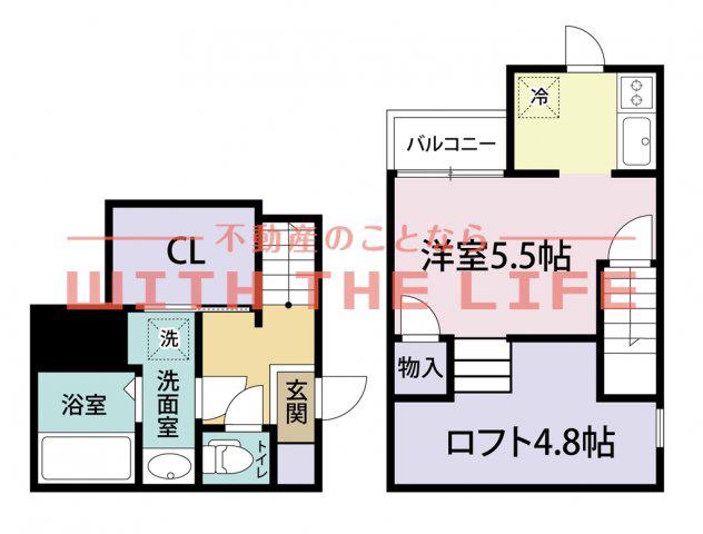 ADC基山プルミエ(1SK/1階)の間取り写真
