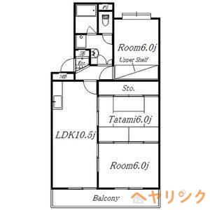 ビューラー牧の里(3LDK/3階)の間取り写真