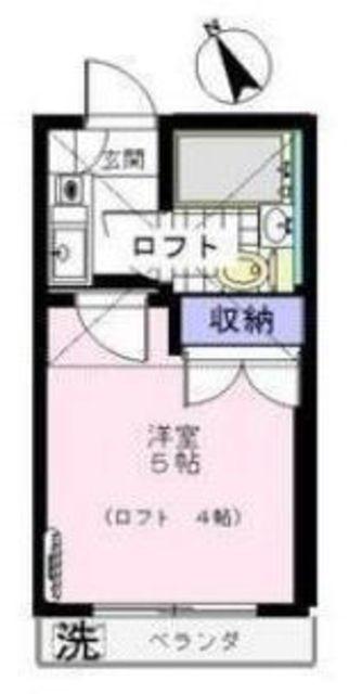 スカイピア平井A棟(1K/1階)の間取り写真