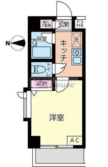 M・Iビル(1K/3階)の間取り写真