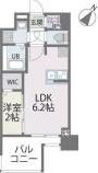 MODERN PALAZZO博多 イースト(1LDK/3階)の間取り写真