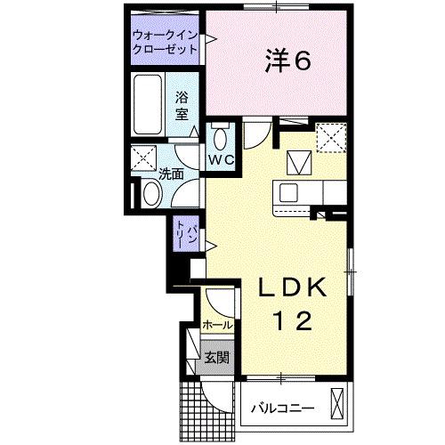 メゾン・ド・アム-ル I(1LDK/1階)の間取り写真