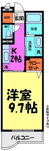 シャルマンレジデンス(1K/3階)の間取り写真