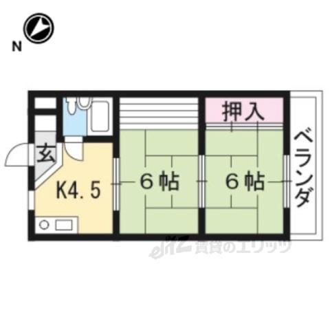 トアベルデュール(2DK/2階)の間取り写真