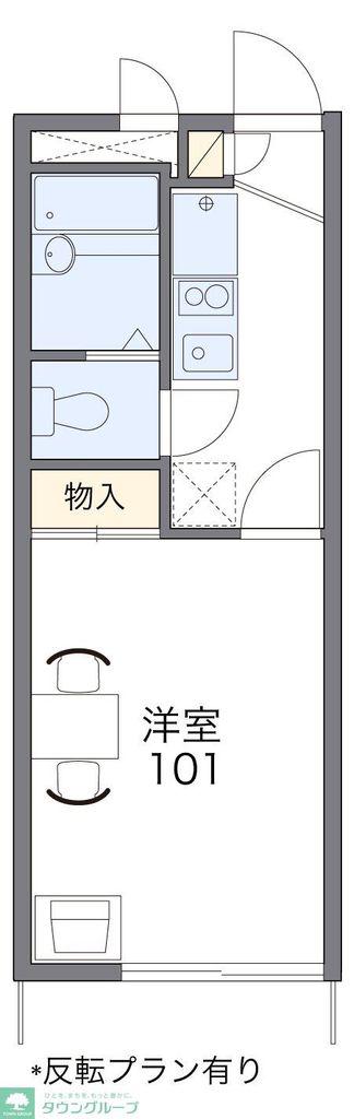 レオパレスコスモ(1K/1階)の間取り写真