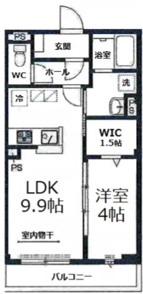 コンフォート清瀬(1LDK/2階)の間取り写真