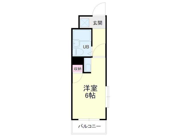 城北シティハイツ(1K/1階)の間取り写真