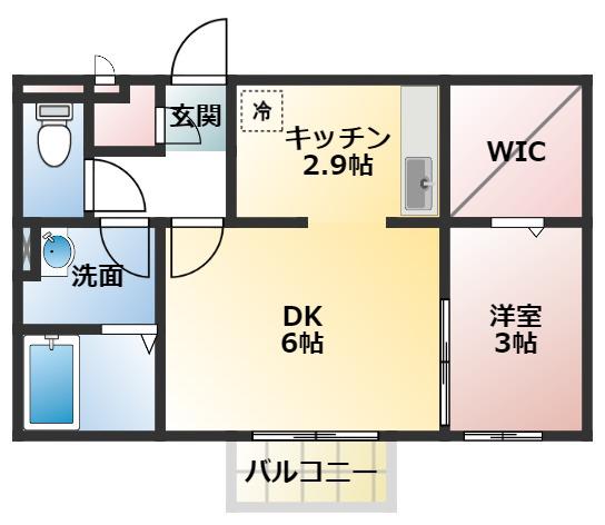 プレミールハイム(1LDK/1階)の間取り写真