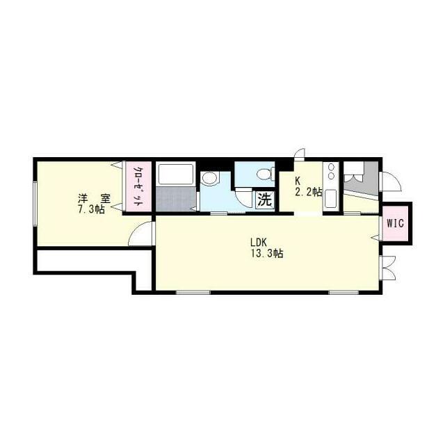 C-FLAT(1LDK/3階)の間取り写真