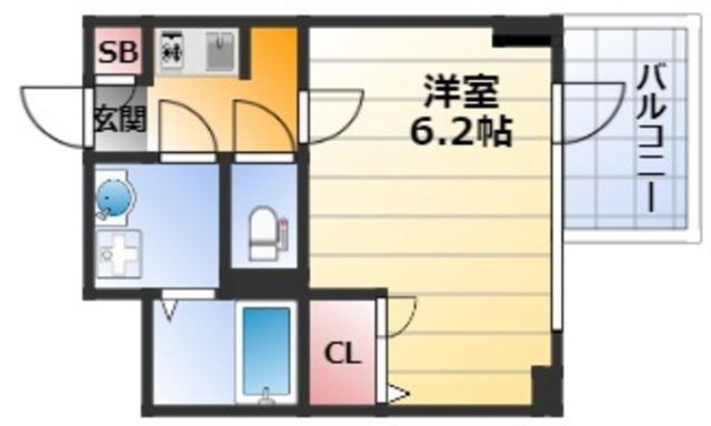 S-RESIDENCE新大阪RISH(1K/7階)の間取り写真
