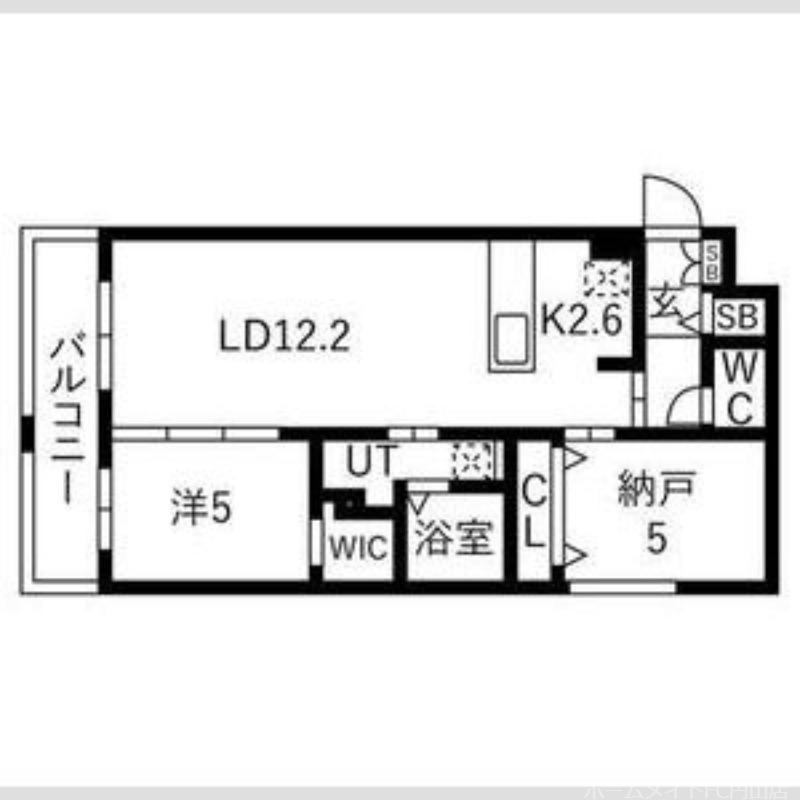 ヴィレッジ円山テラス(2LDK/2階)の間取り写真