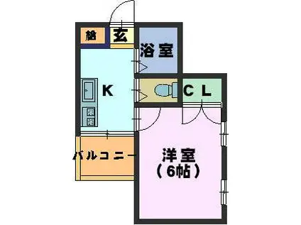 本山プラザ(1K/4階)の間取り写真