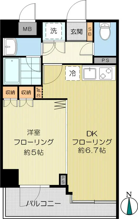 パティオ西早稲田 6階階 間取り