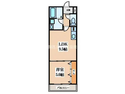 アート長瀬A(1LDK/3階)の間取り写真