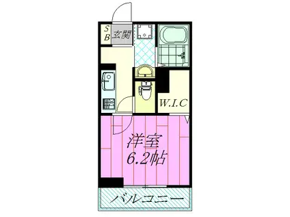 ＪＲ京葉線 新浦安駅 徒歩15分 3階建 築3年(1K/3階)の間取り写真
