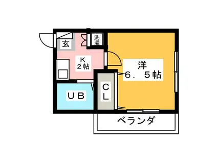 ライム武蔵野台(1K/3階)の間取り写真