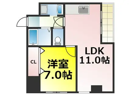 サニーコート塩草(1LDK/6階)の間取り写真