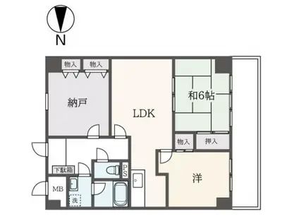 KINGハイム鶴ヶ峰(3LDK/2階)の間取り写真
