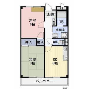 LIMPIAおおまつ(2DK/2階)の間取り写真
