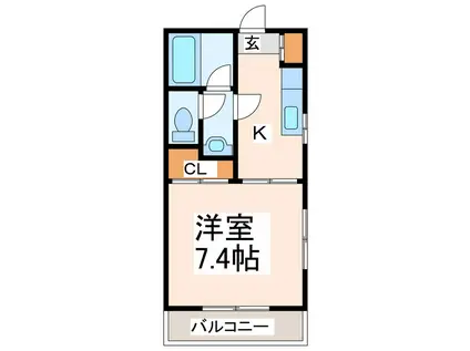 マリーンハイツ池田(1K/2階)の間取り写真