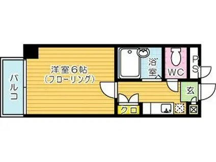 工大前アベニュー(1K/5階)の間取り写真