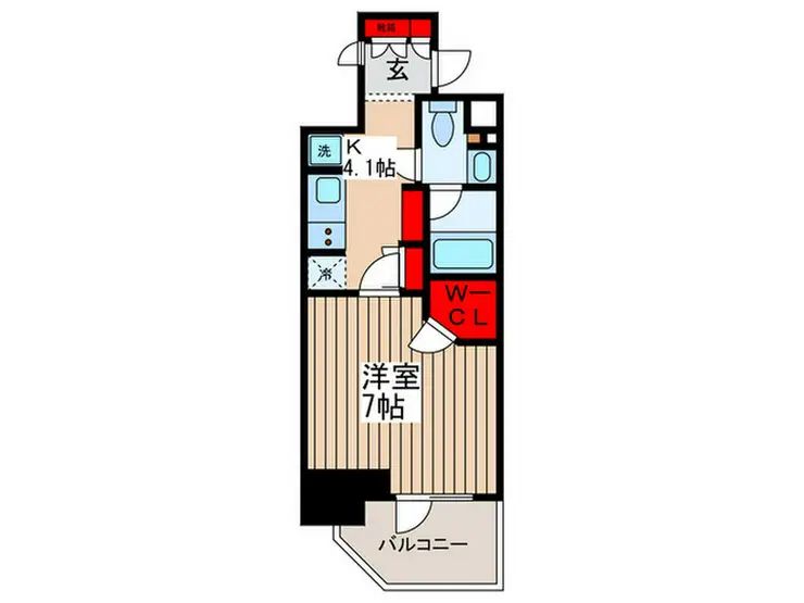 パークアクシス浅草・蔵前 9階階 間取り