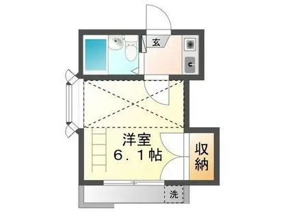 レオパレス豊橋第3(1K/2階)の間取り写真