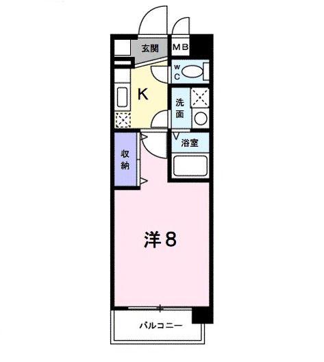 センチュリー武庫之荘(1K/1階)の間取り写真