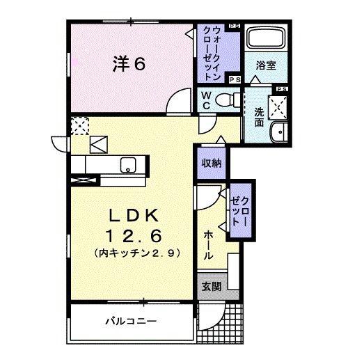 タウンコート(1LDK/1階)の間取り写真