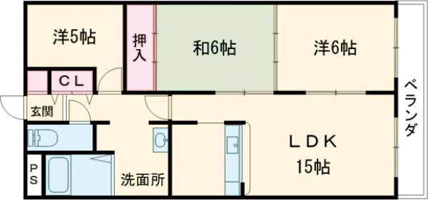 Jステージ若草(3LDK/2階)の間取り写真