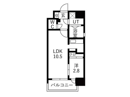 グランフェリーチェ・ナイン(1LDK/5階)の間取り写真
