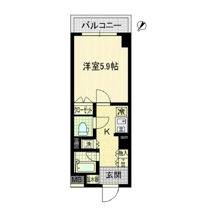 エスティメゾン川崎 8階階 間取り