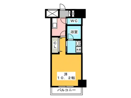 エトワール安島(1K/2階)の間取り写真