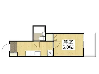 サンヒルズ広島屋(1K/2階)の間取り写真